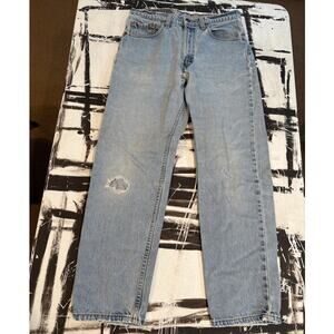 Levi's 550 Jeans Mens 32x30 (31x29) Light Wash Blue Vintage Made in USA 90s